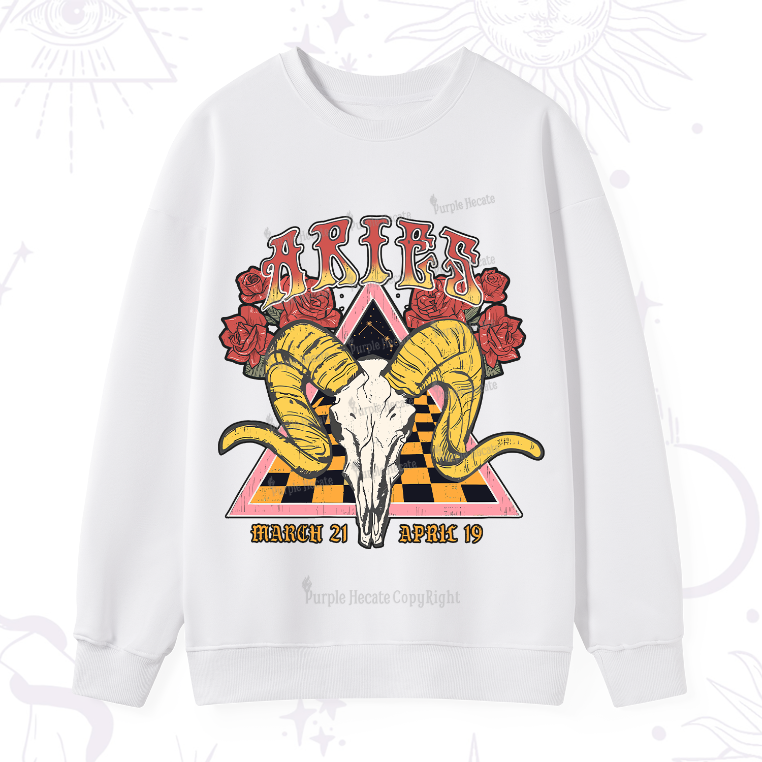 Purplehecate Aries Crew Zodiac Sweatshirt