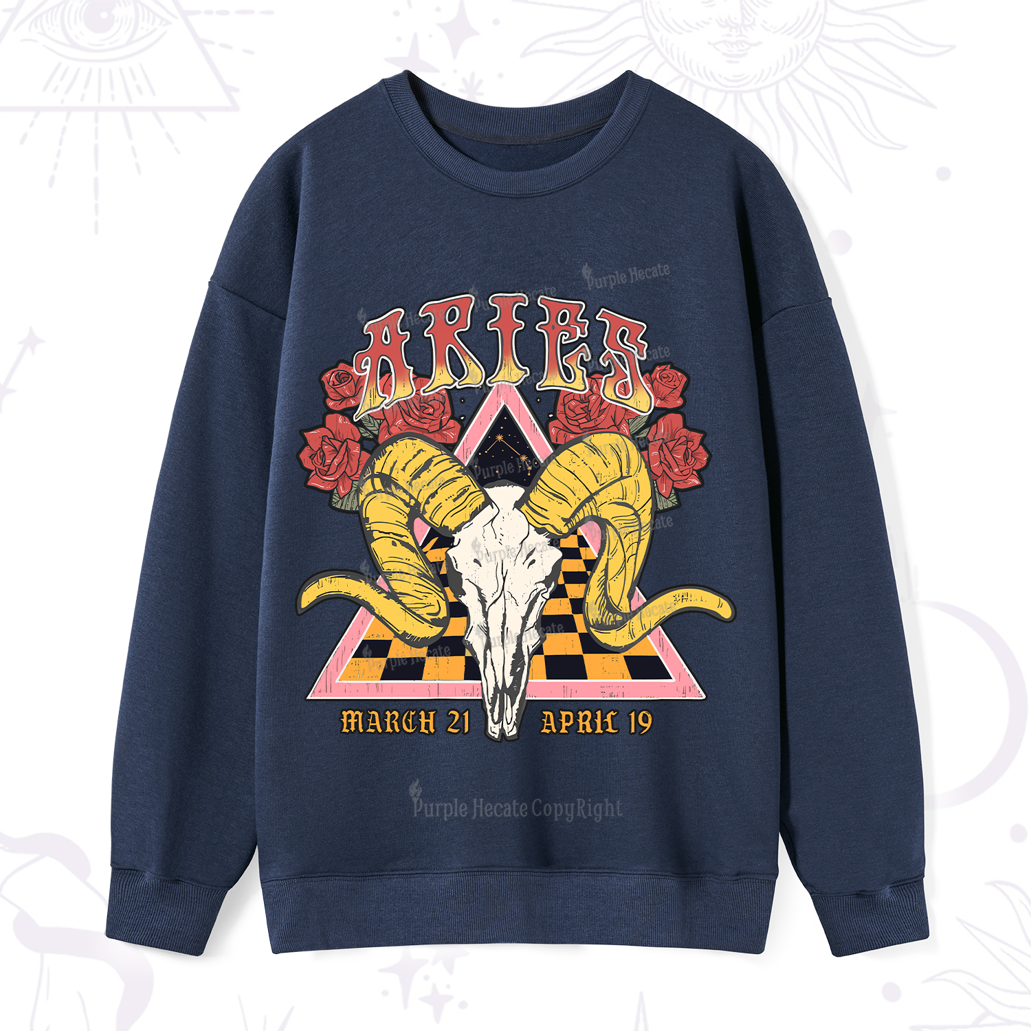 Purplehecate Aries Crew Zodiac Sweatshirt