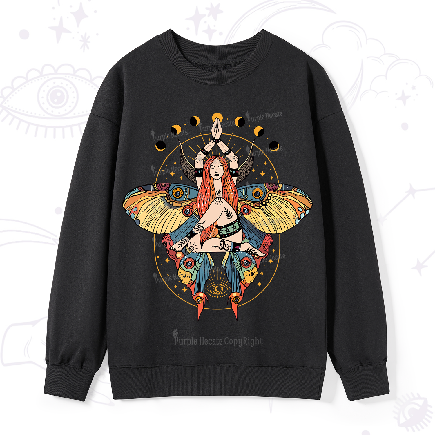 Purplehecate Luna Moth Sweatshirt