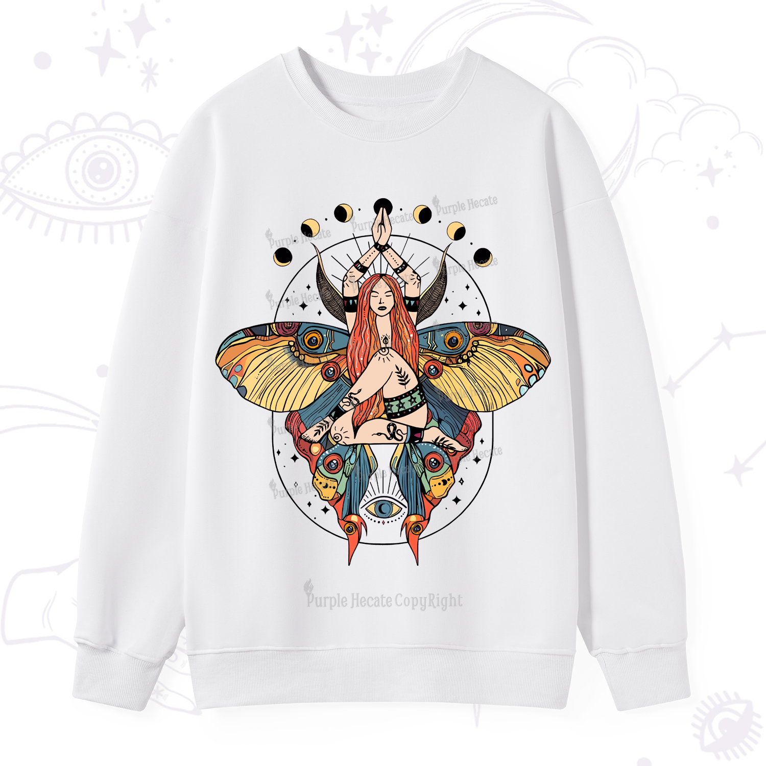 Purplehecate Luna Moth Sweatshirt
