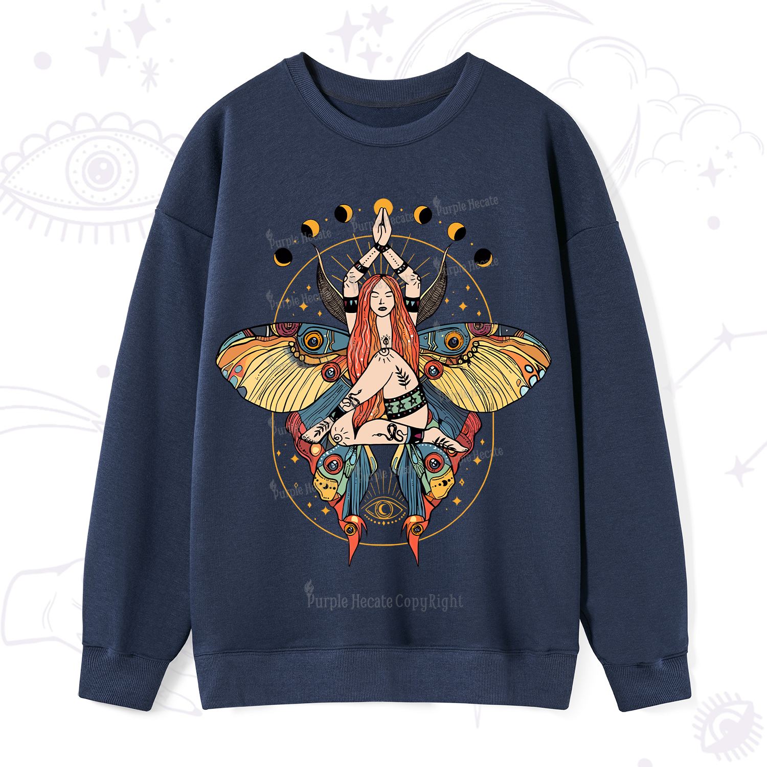 Purplehecate Luna Moth Sweatshirt