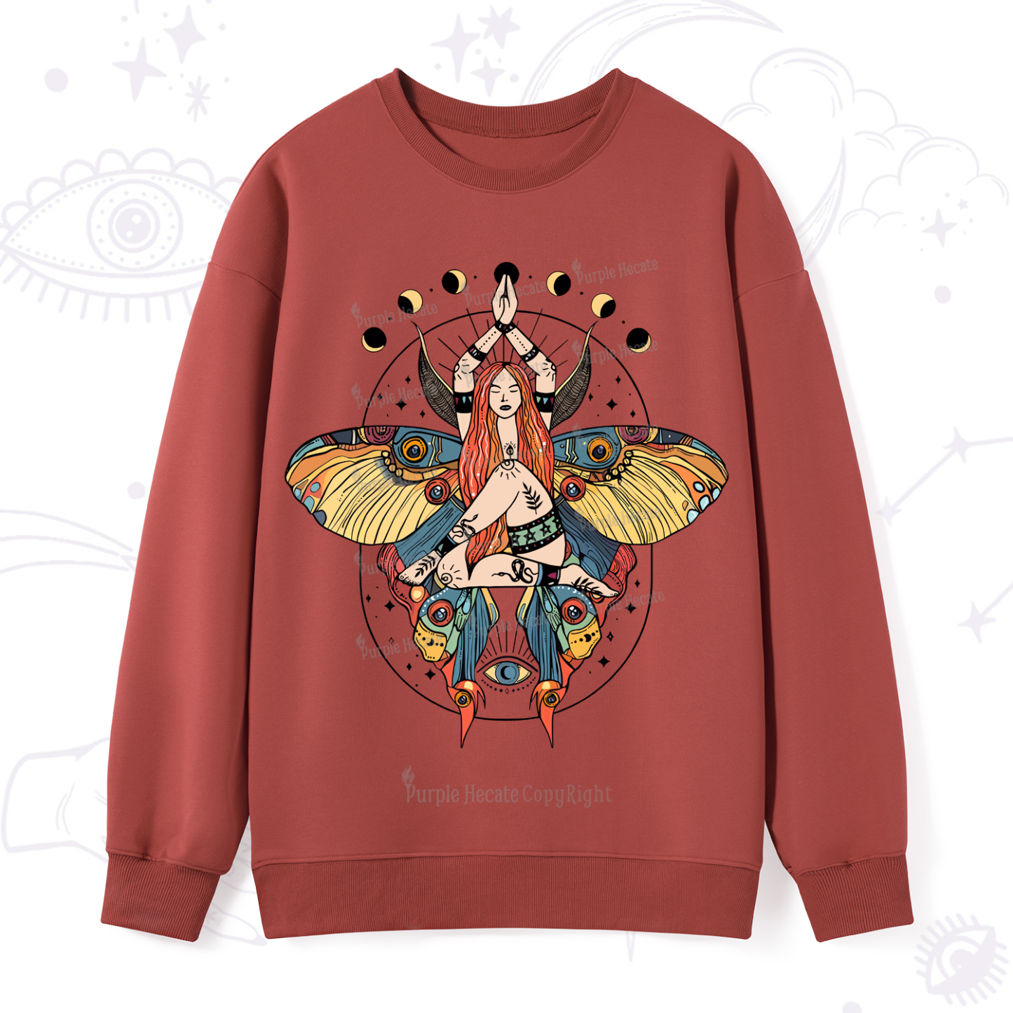 Purplehecate Luna Moth Sweatshirt