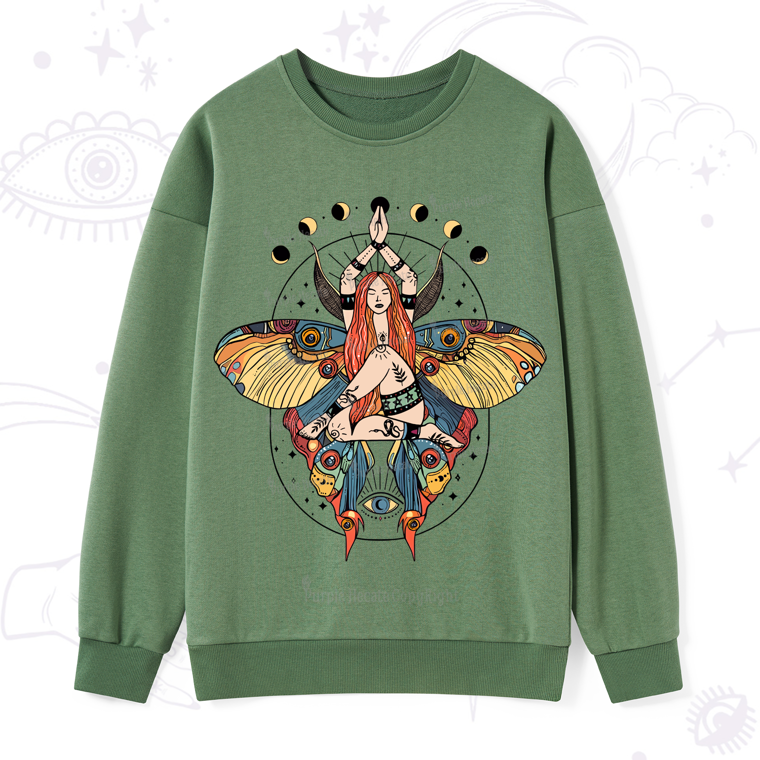 Purplehecate Luna Moth Sweatshirt