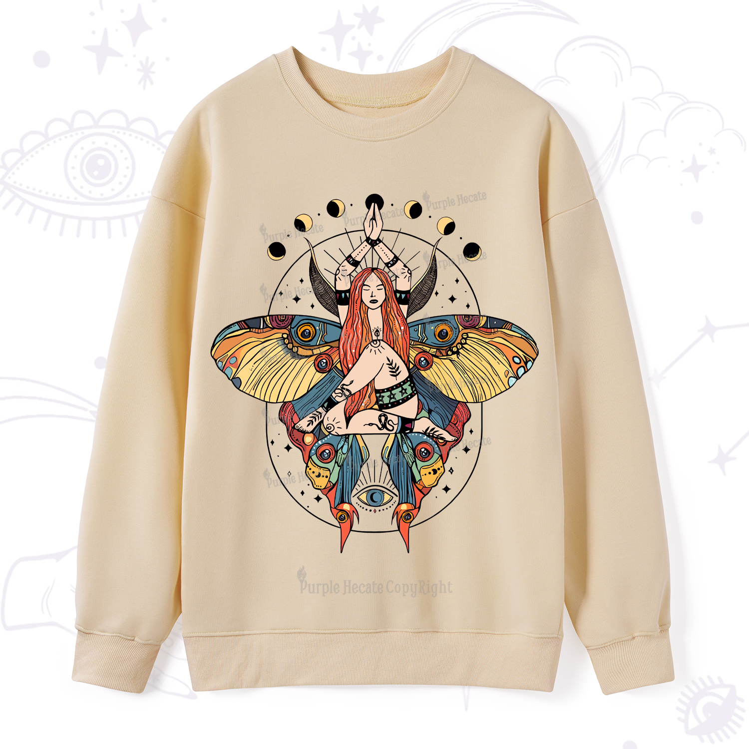 Purplehecate Luna Moth Sweatshirt