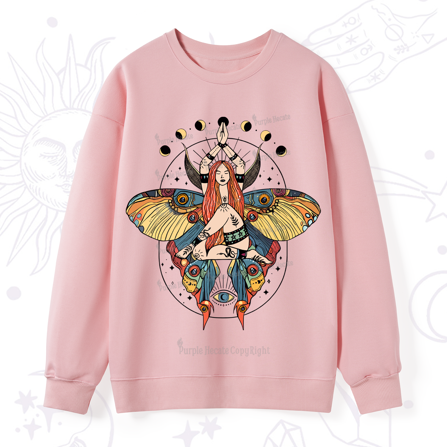 Purplehecate Luna Moth Sweatshirt