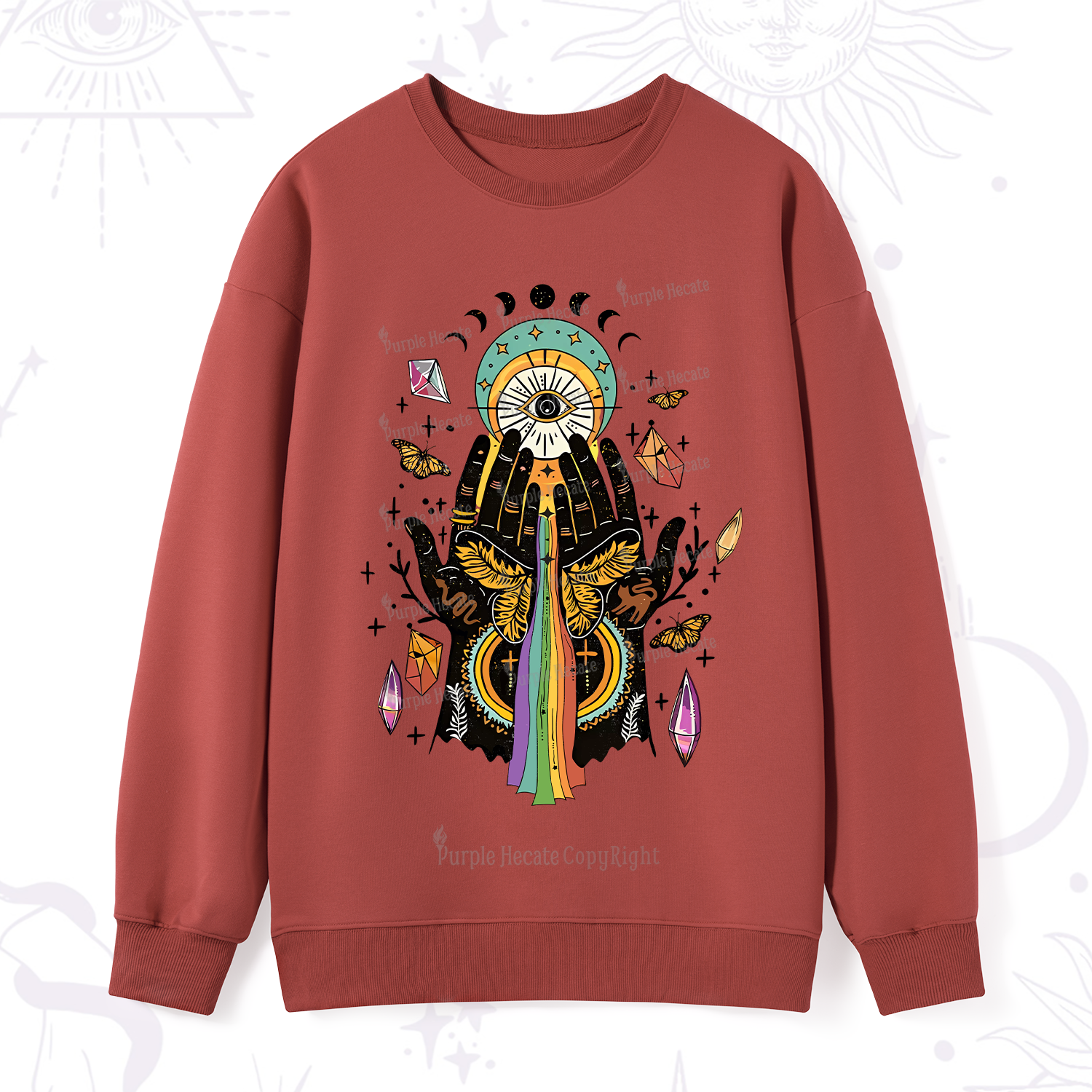 Purplehecate Mystical Witchy Hands Sweatshirt
