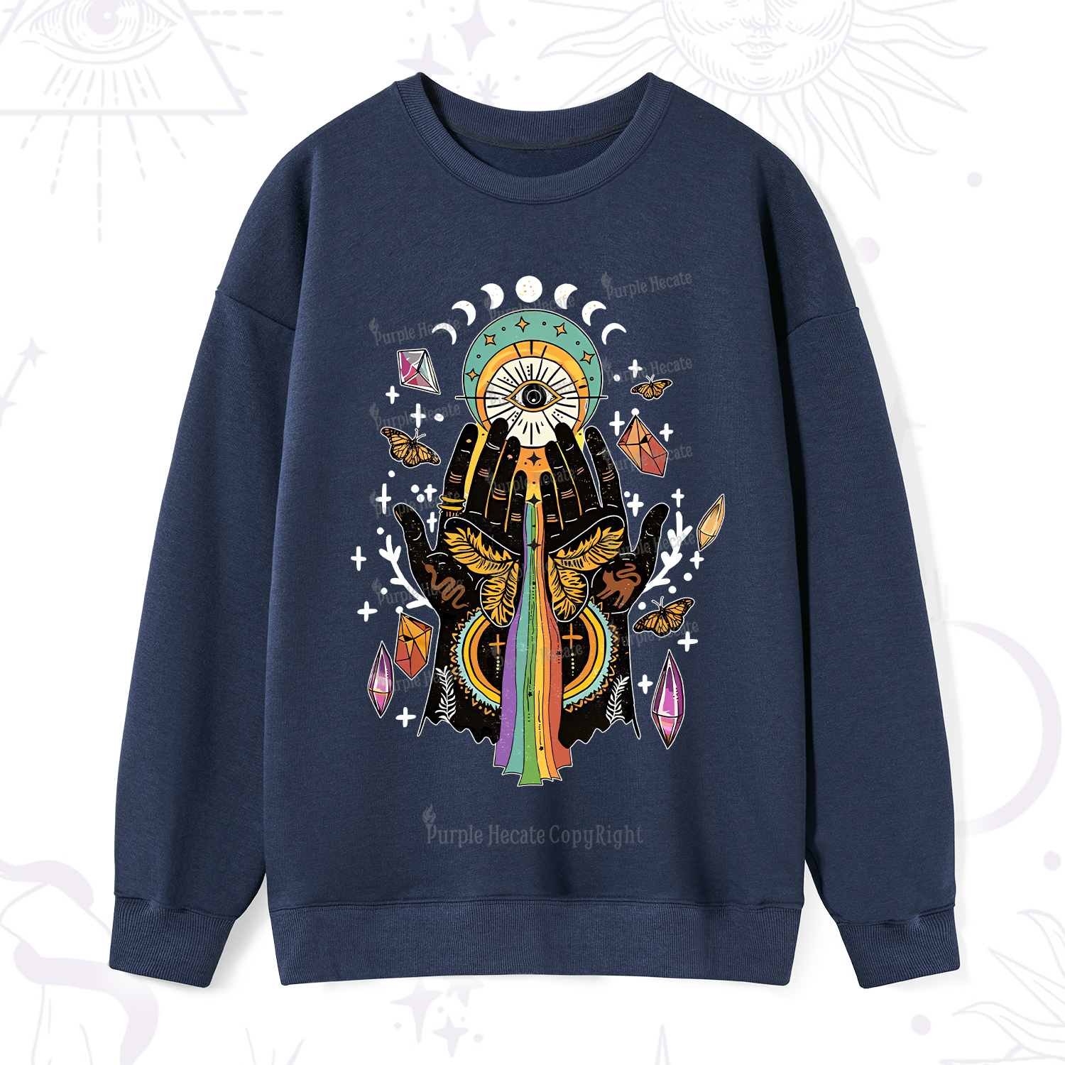 Purplehecate Mystical Witchy Hands Sweatshirt