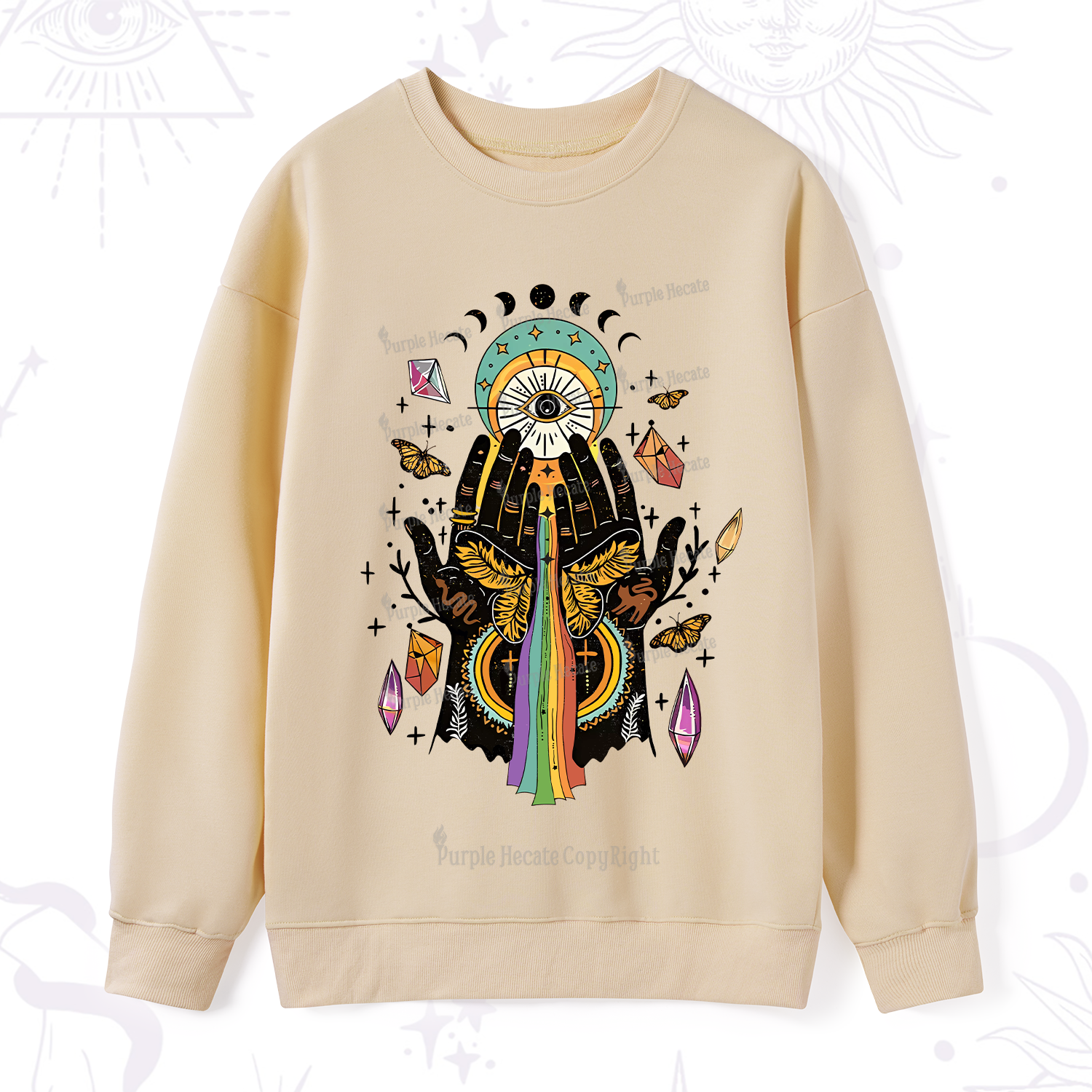 Purplehecate Mystical Witchy Hands Sweatshirt