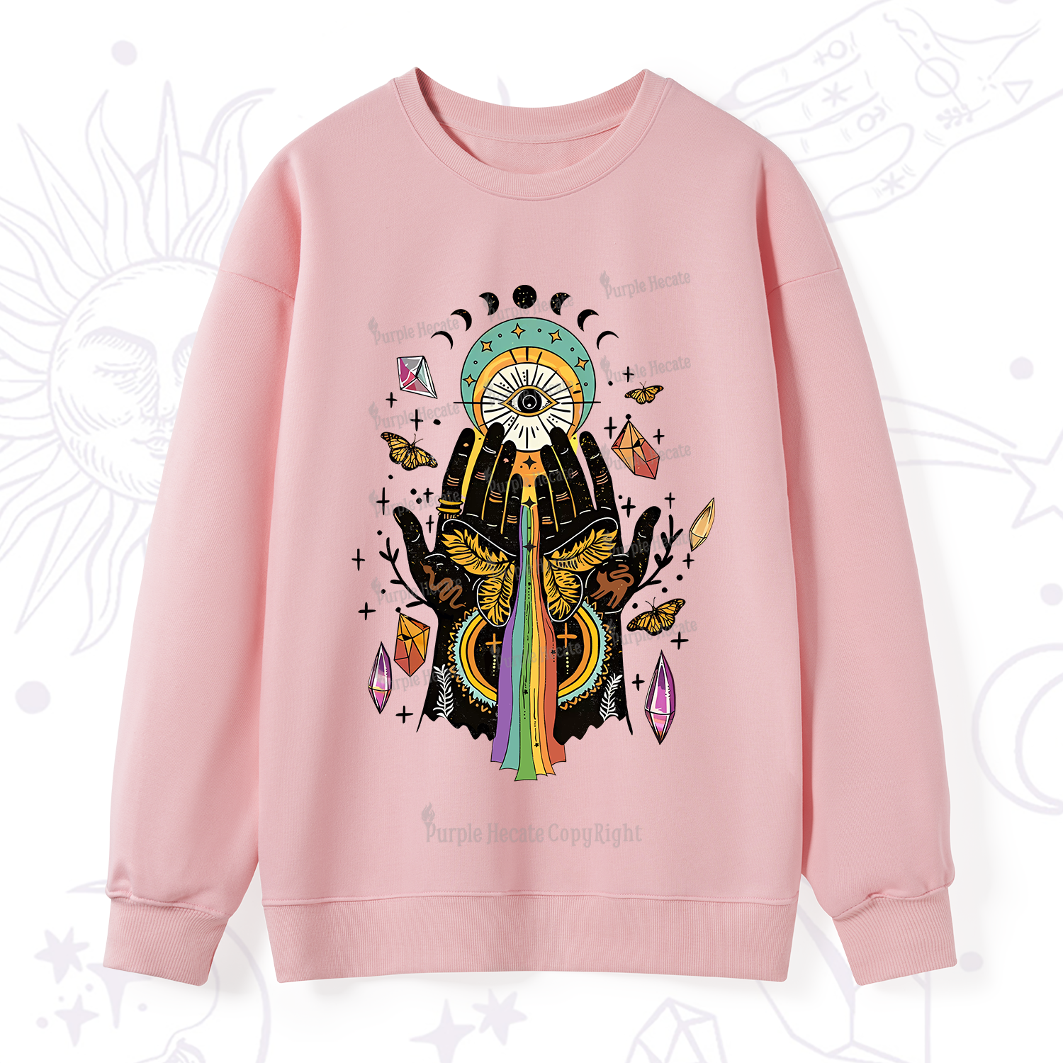 Purplehecate Mystical Witchy Hands Sweatshirt
