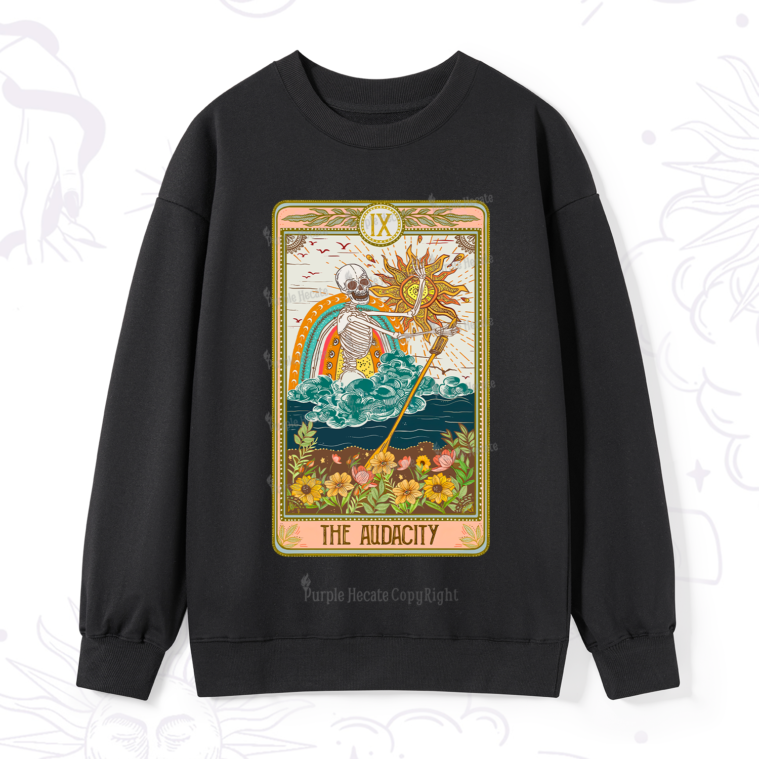 Purplehecate The Audacity Tarot Card Sweatshirt