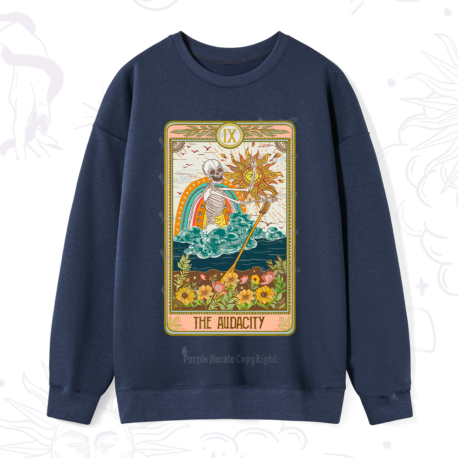 Purplehecate The Audacity Tarot Card Sweatshirt