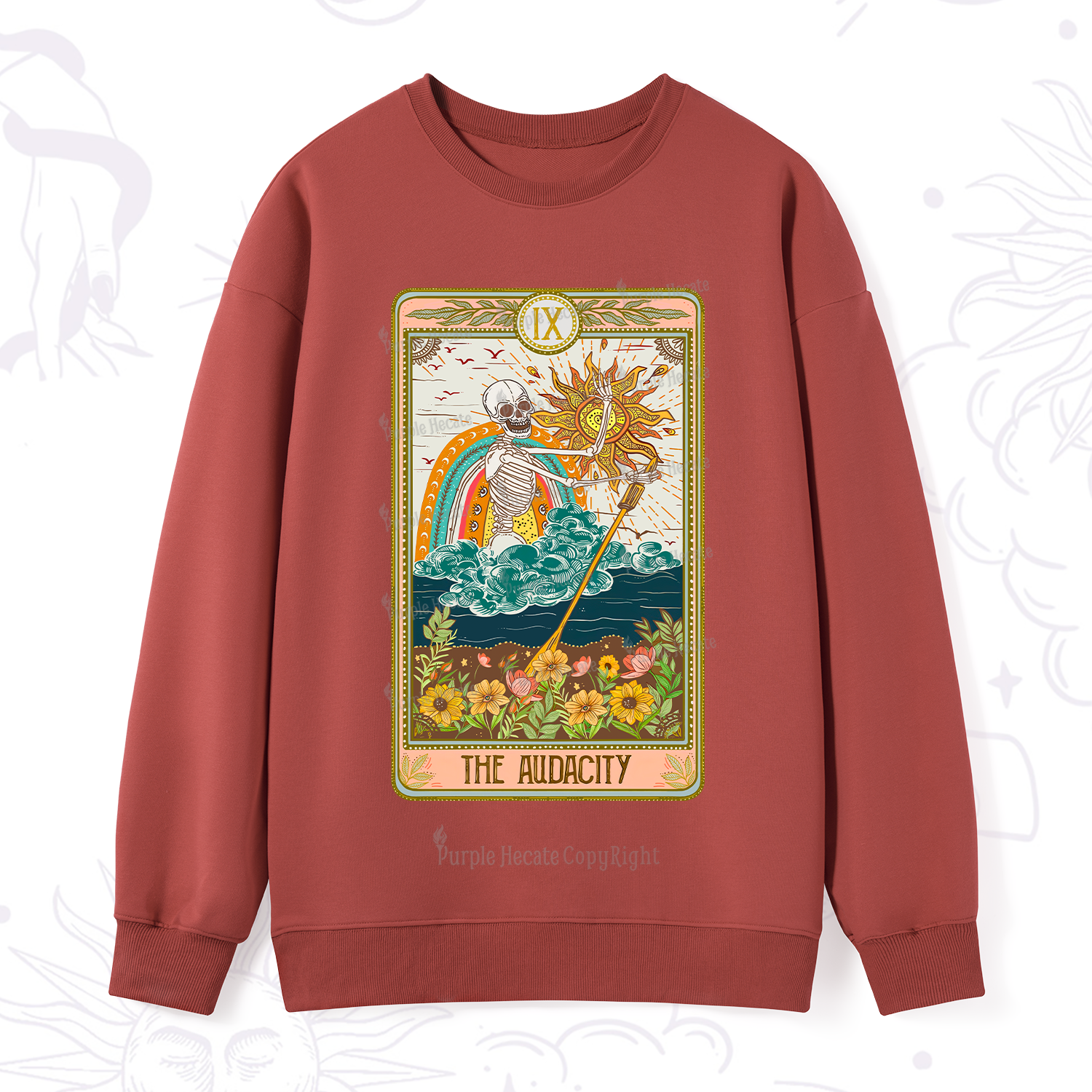Purplehecate The Audacity Tarot Card Sweatshirt