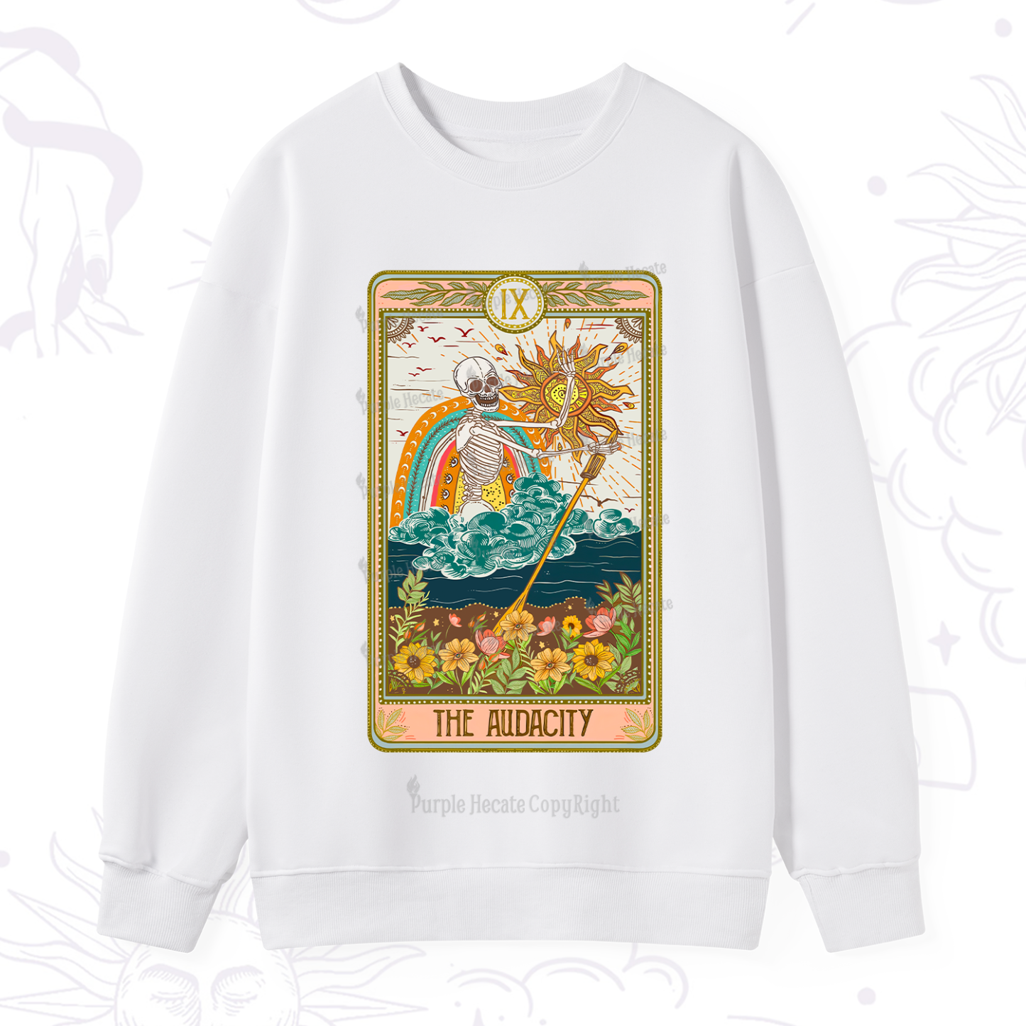 Purplehecate The Audacity Tarot Card Sweatshirt