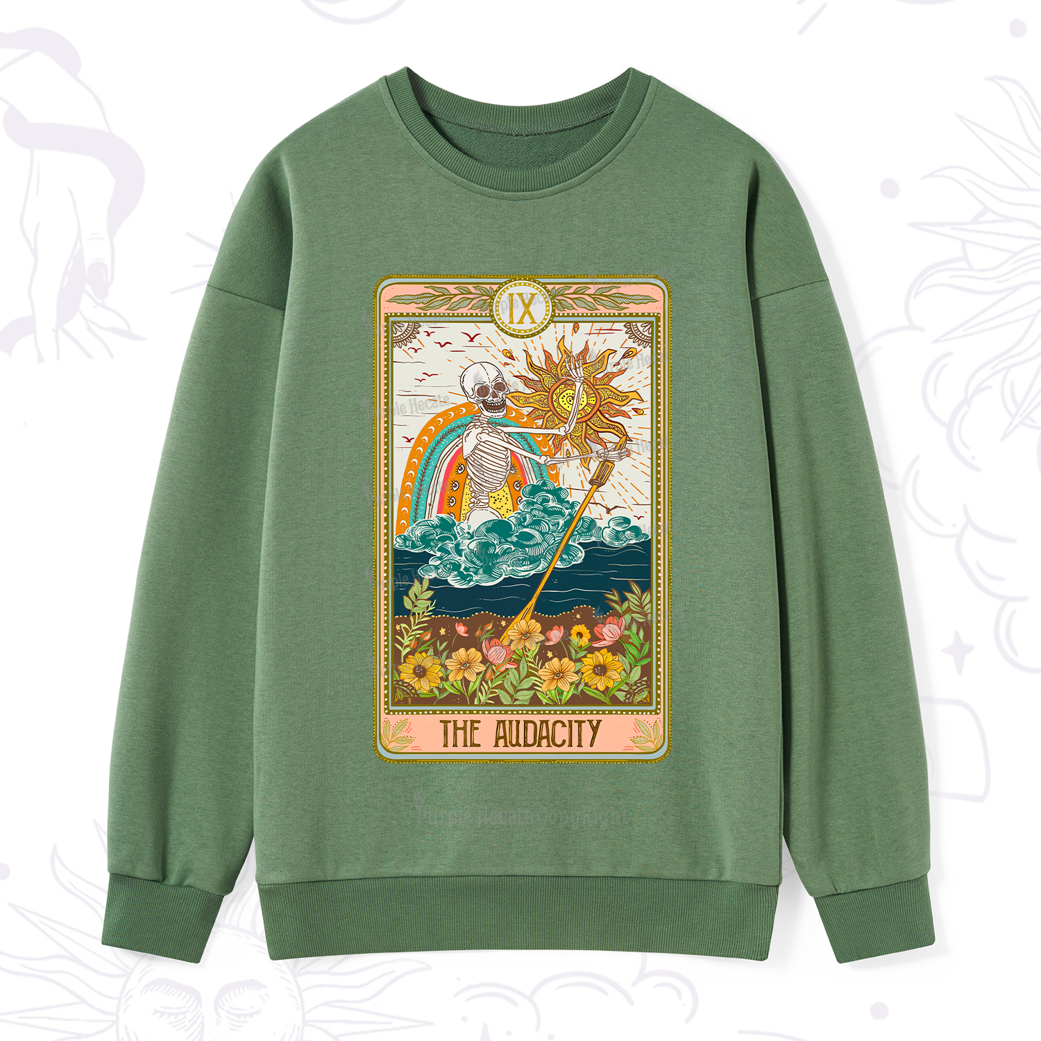 Purplehecate The Audacity Tarot Card Sweatshirt