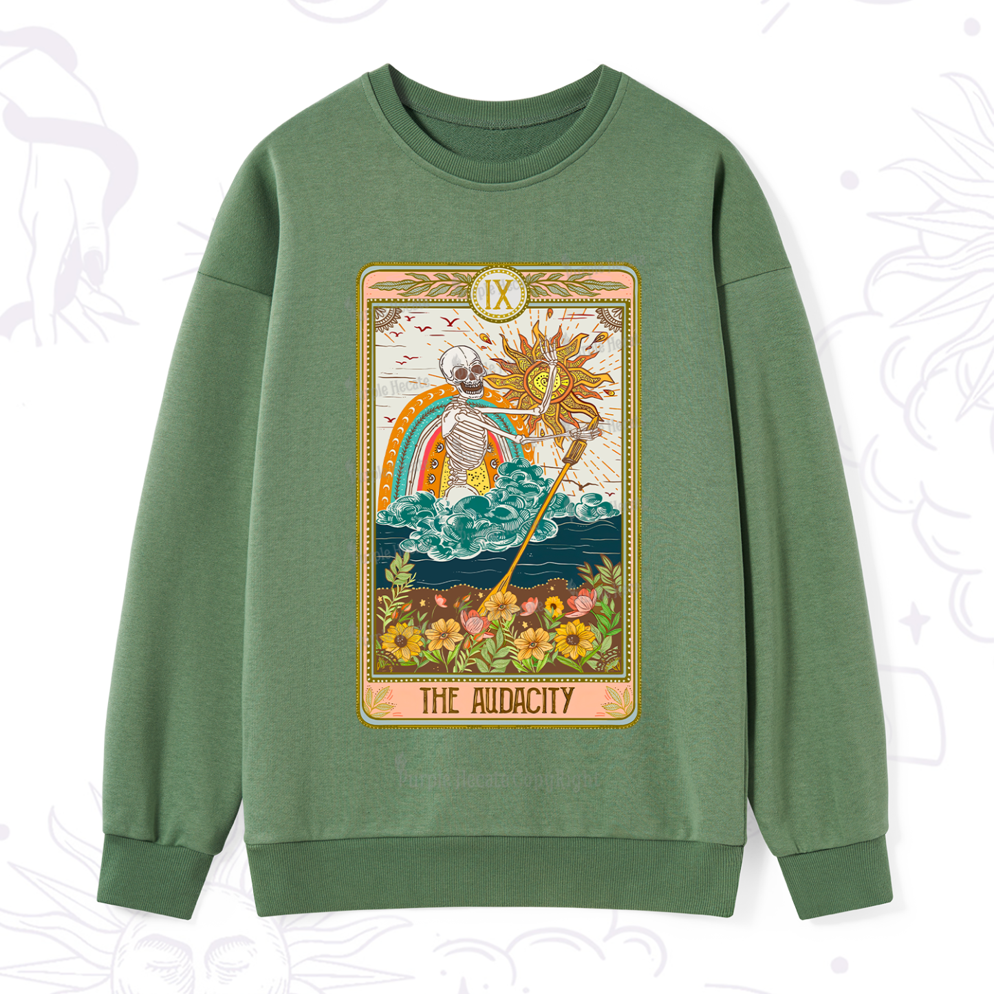 Purplehecate The Audacity Tarot Card Sweatshirt