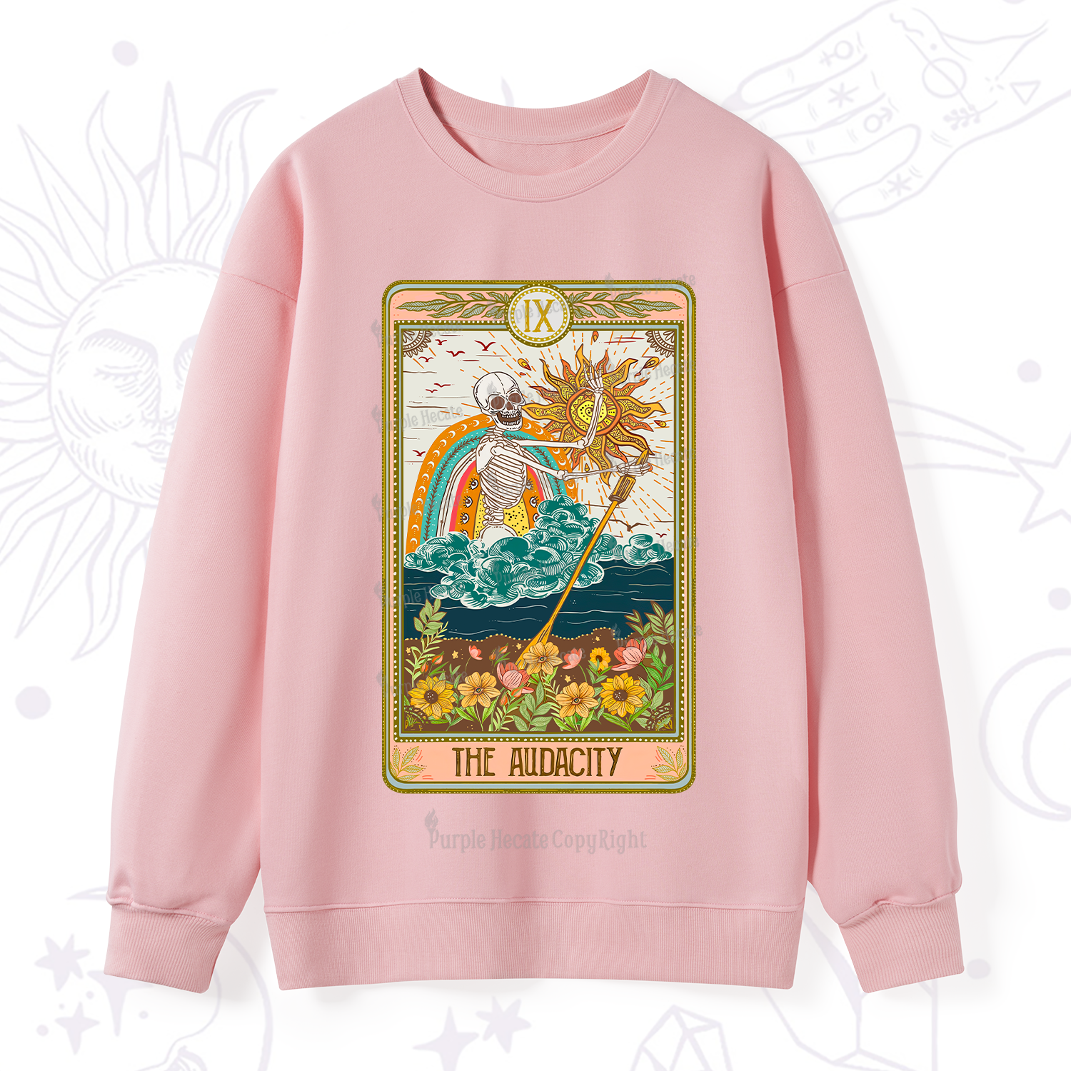 Purplehecate The Audacity Tarot Card Sweatshirt