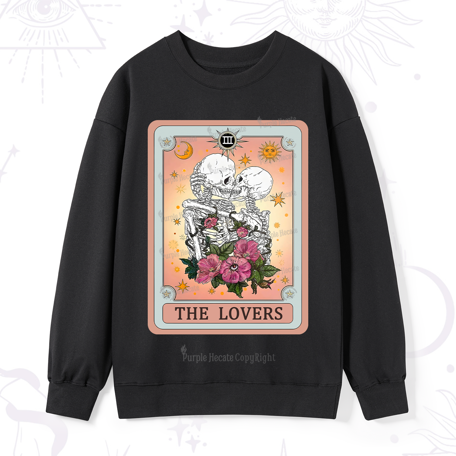 Purplehecate The Lovers Tarot Card Sweatshirt