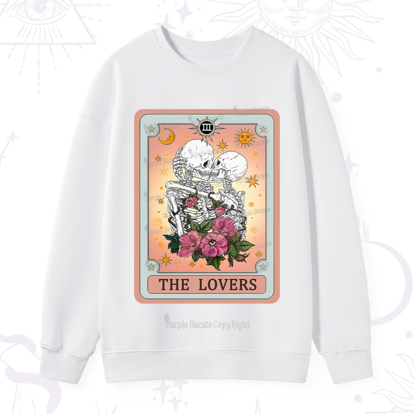 Purplehecate The Lovers Tarot Card Sweatshirt