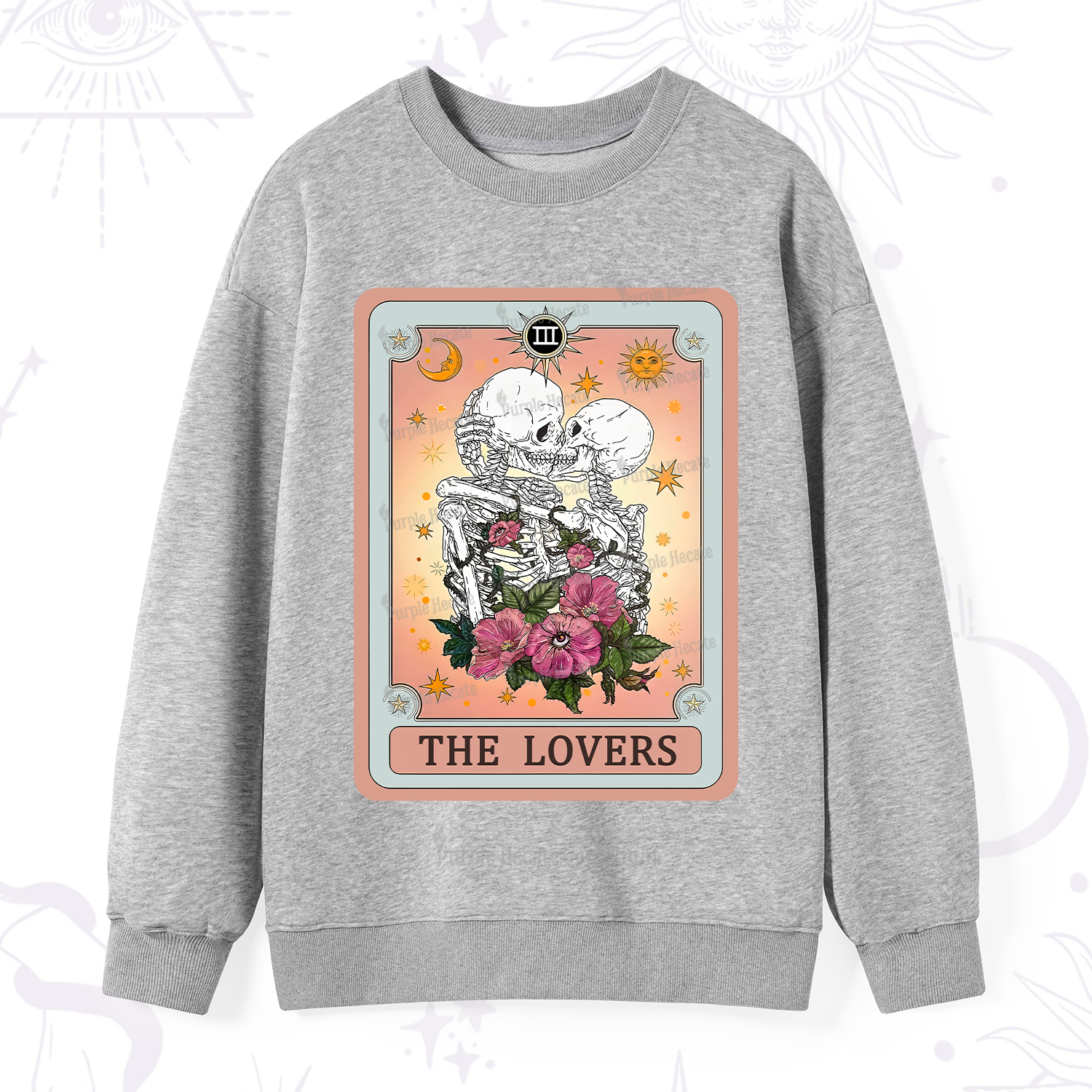 Purplehecate The Lovers Tarot Card Sweatshirt