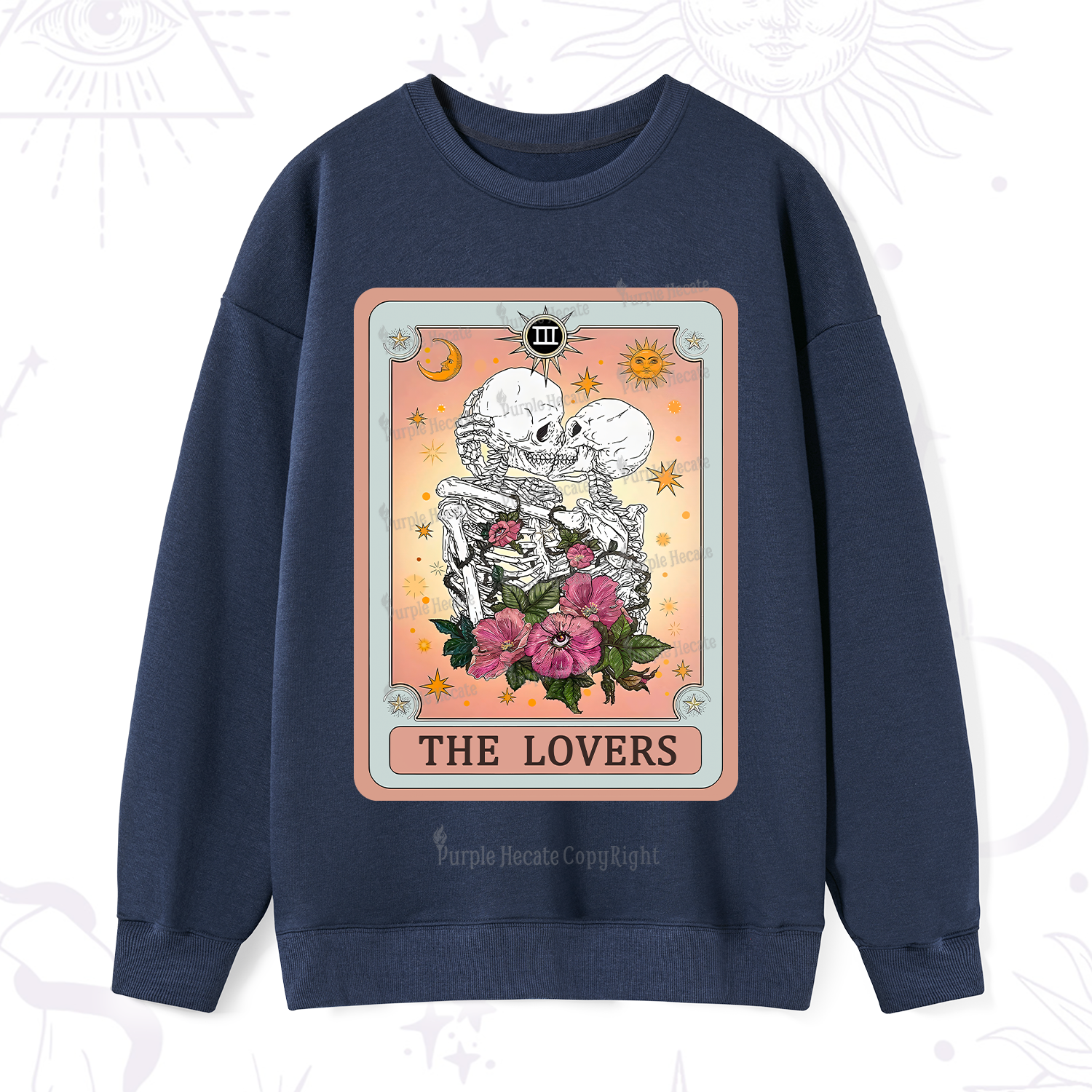 Purplehecate The Lovers Tarot Card Sweatshirt