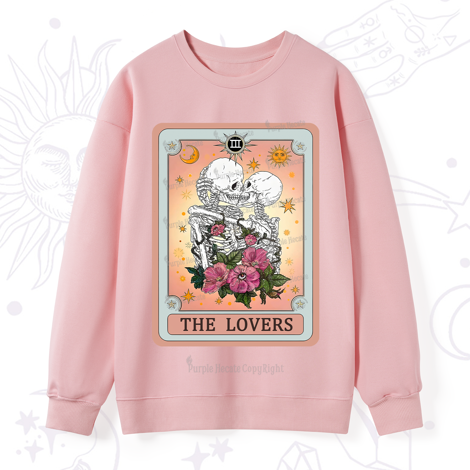 Purplehecate The Lovers Tarot Card Sweatshirt
