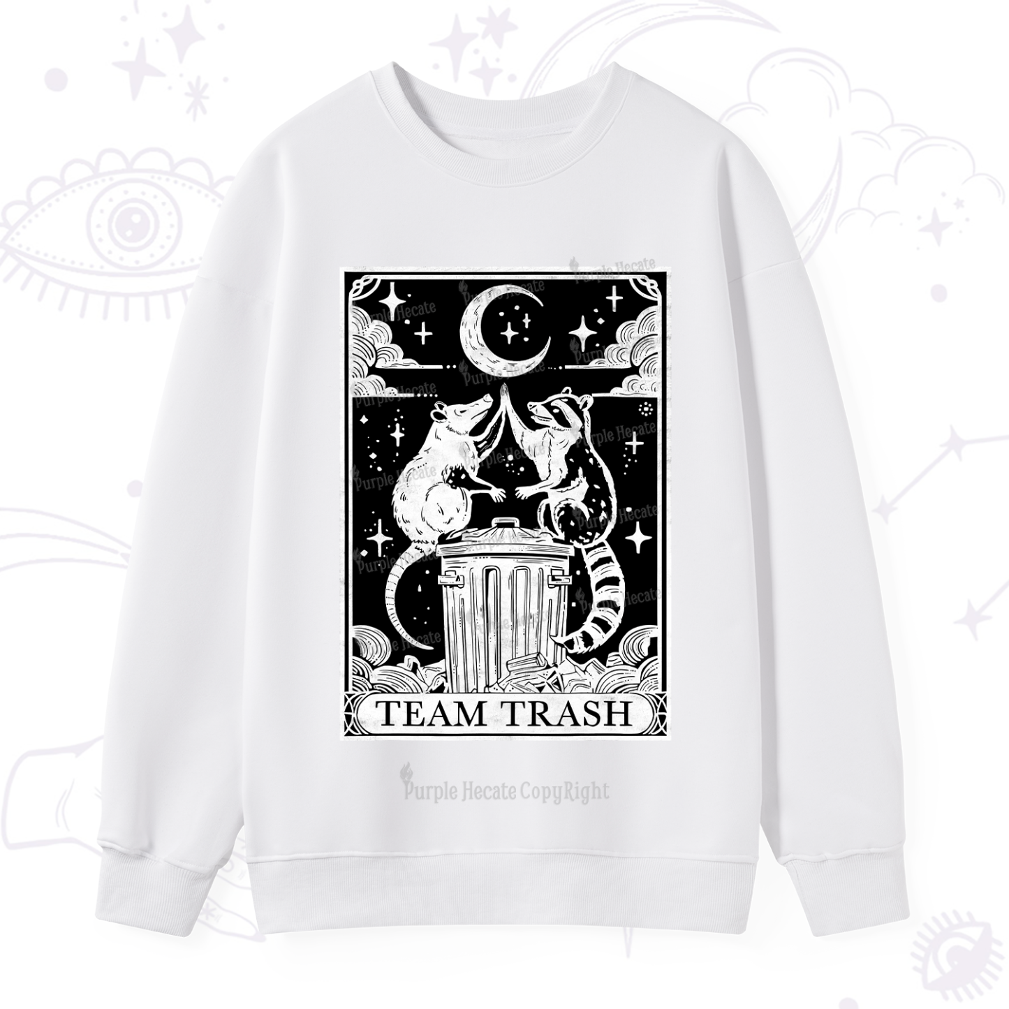 Purplehecate The Team Trash Tarot Sweatshirt