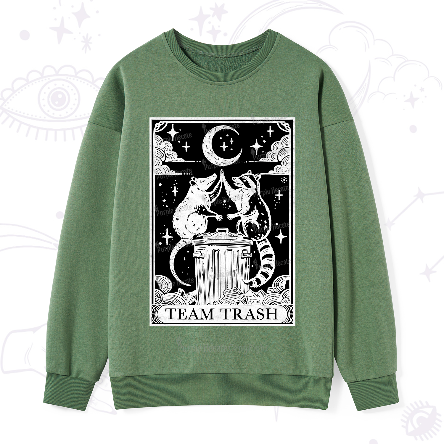 Purplehecate The Team Trash Tarot Sweatshirt
