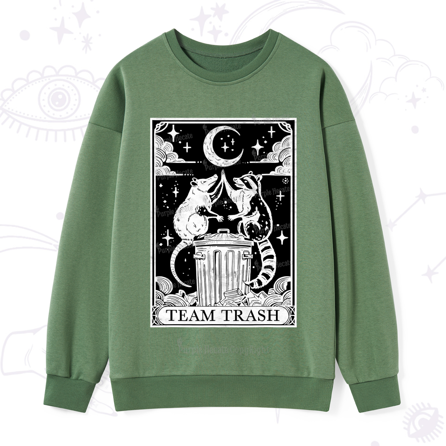 Purplehecate The Team Trash Tarot Sweatshirt