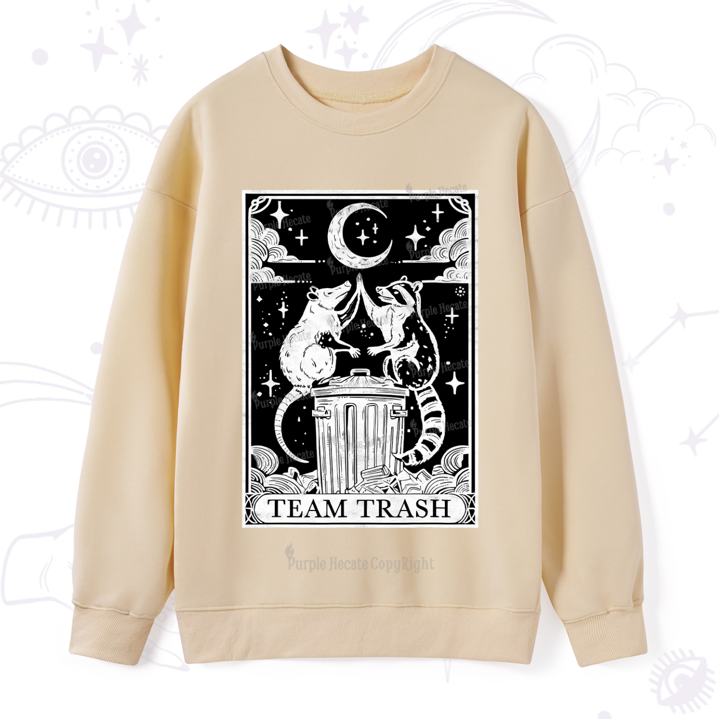 Purplehecate The Team Trash Tarot Sweatshirt