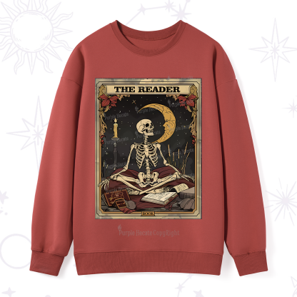 Purplehecate The Reader Tarot Card Sweatshirt