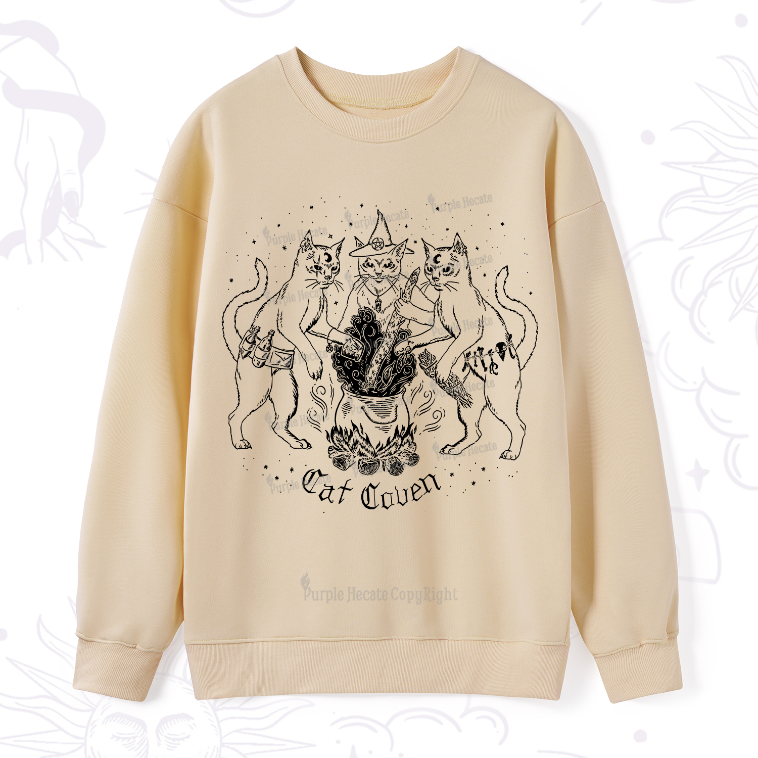 Purplehecate Cat Coven Sweatshirt