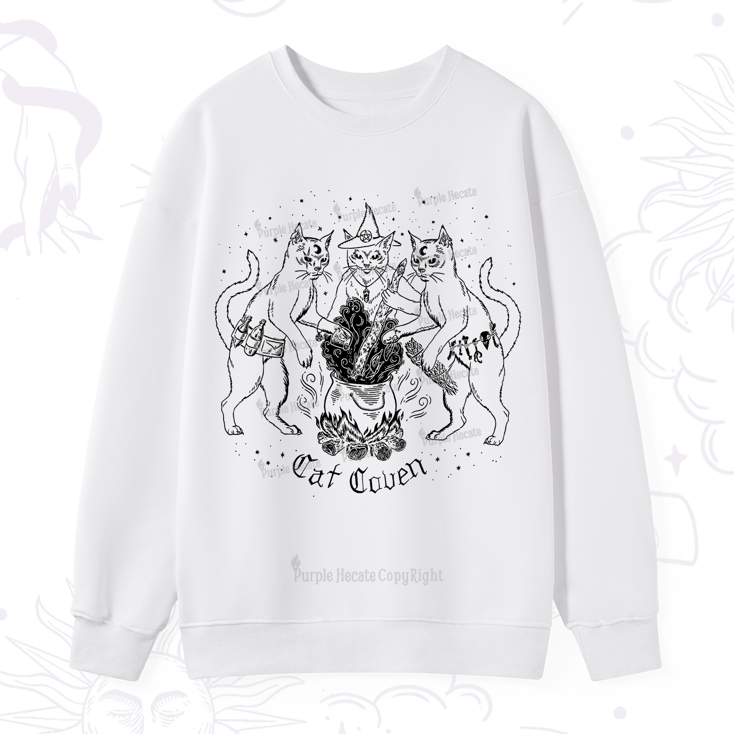 Purplehecate Cat Coven Sweatshirt