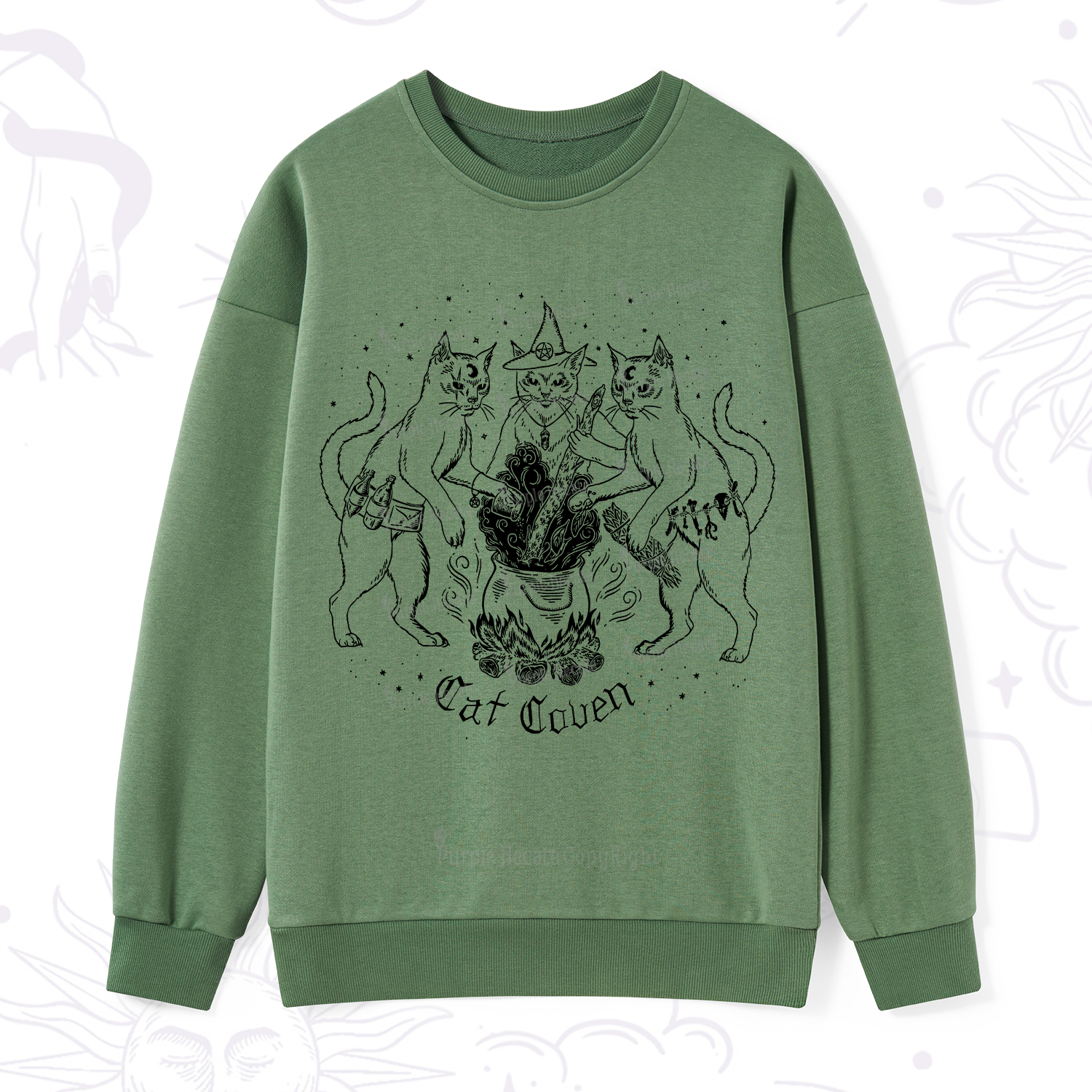 Purplehecate Cat Coven Sweatshirt