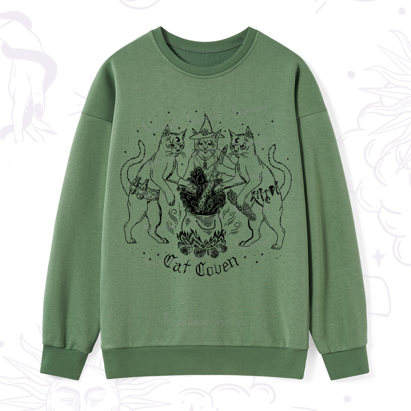 Purplehecate Cat Coven Sweatshirt
