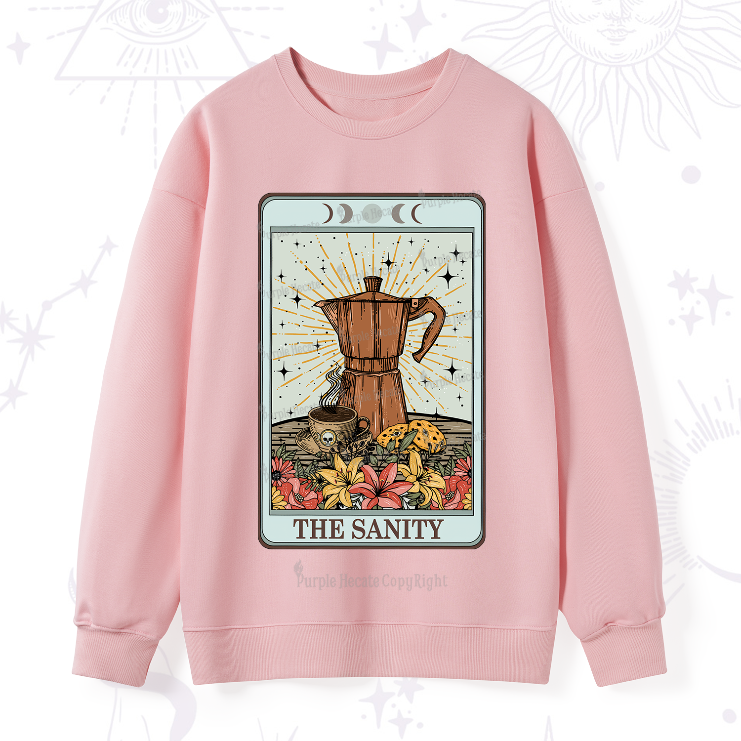Purplehecate The Sanity Food Tarot Sweatshirt