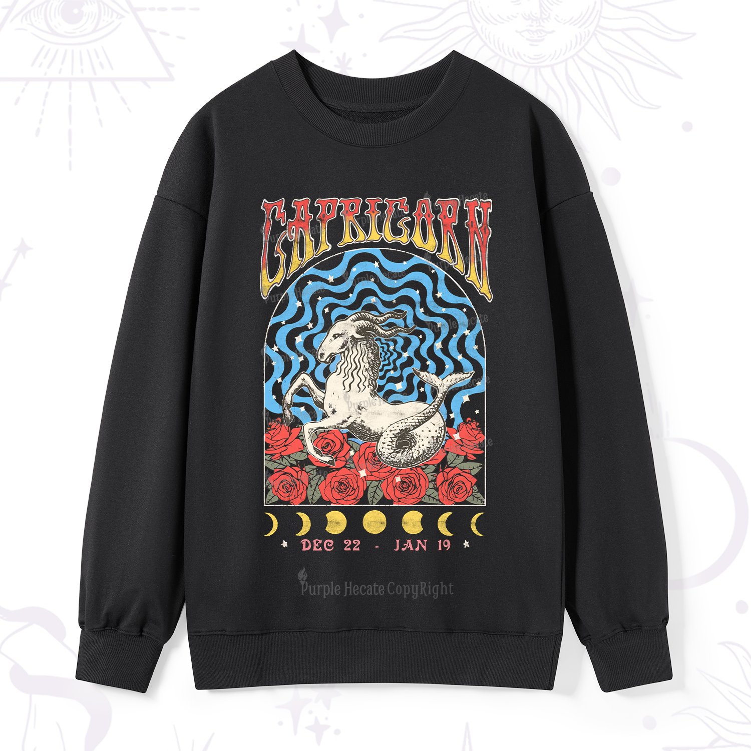 Purplehecate Capricorn Crew Zodiac Sweatshirt
