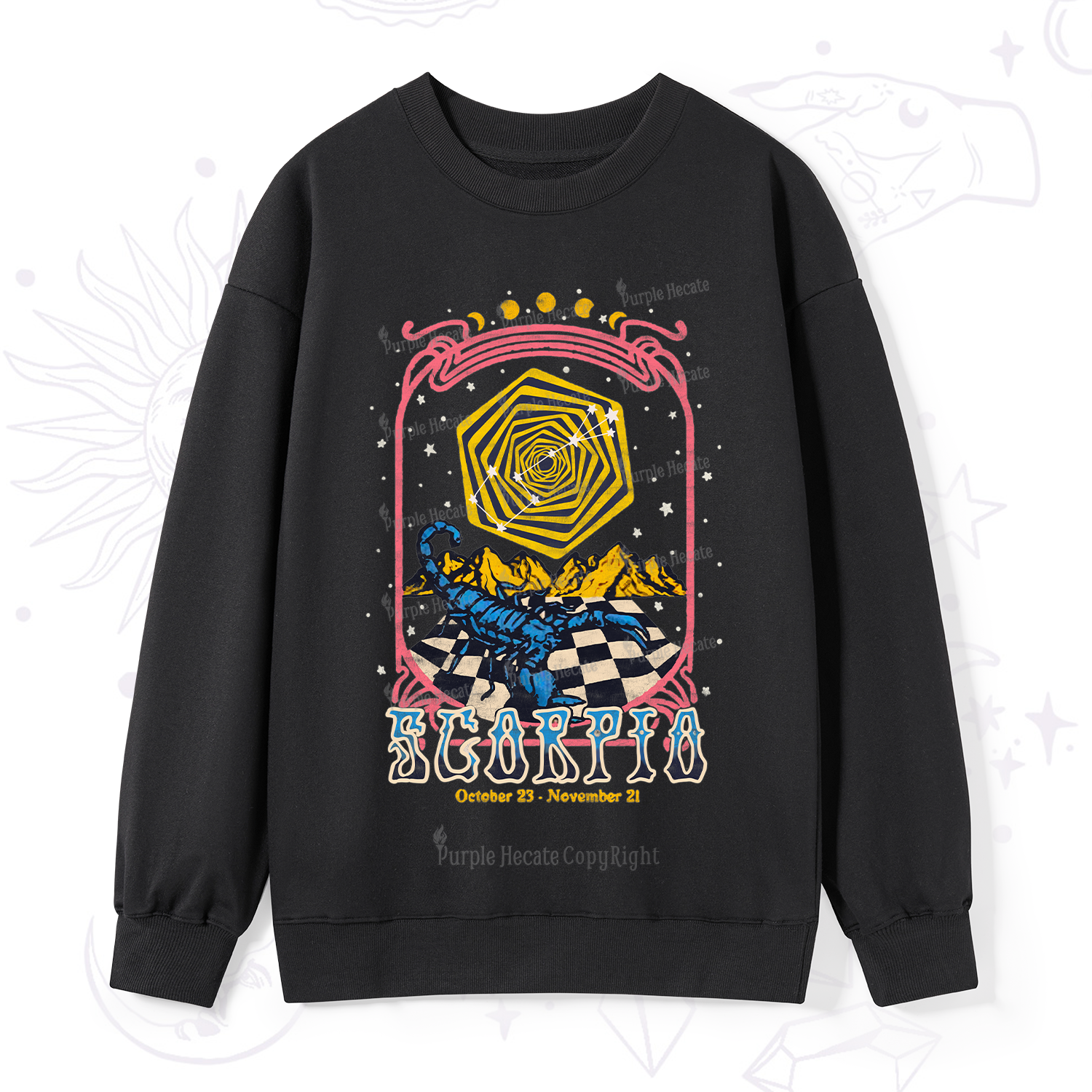 Purplehecate Scorpio Crew Zodiac Sweatshirt