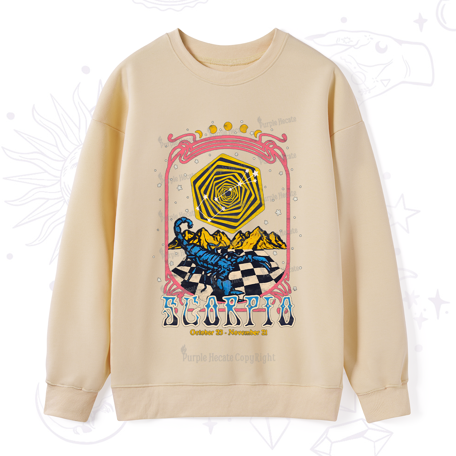 Purplehecate Scorpio Crew Zodiac Sweatshirt