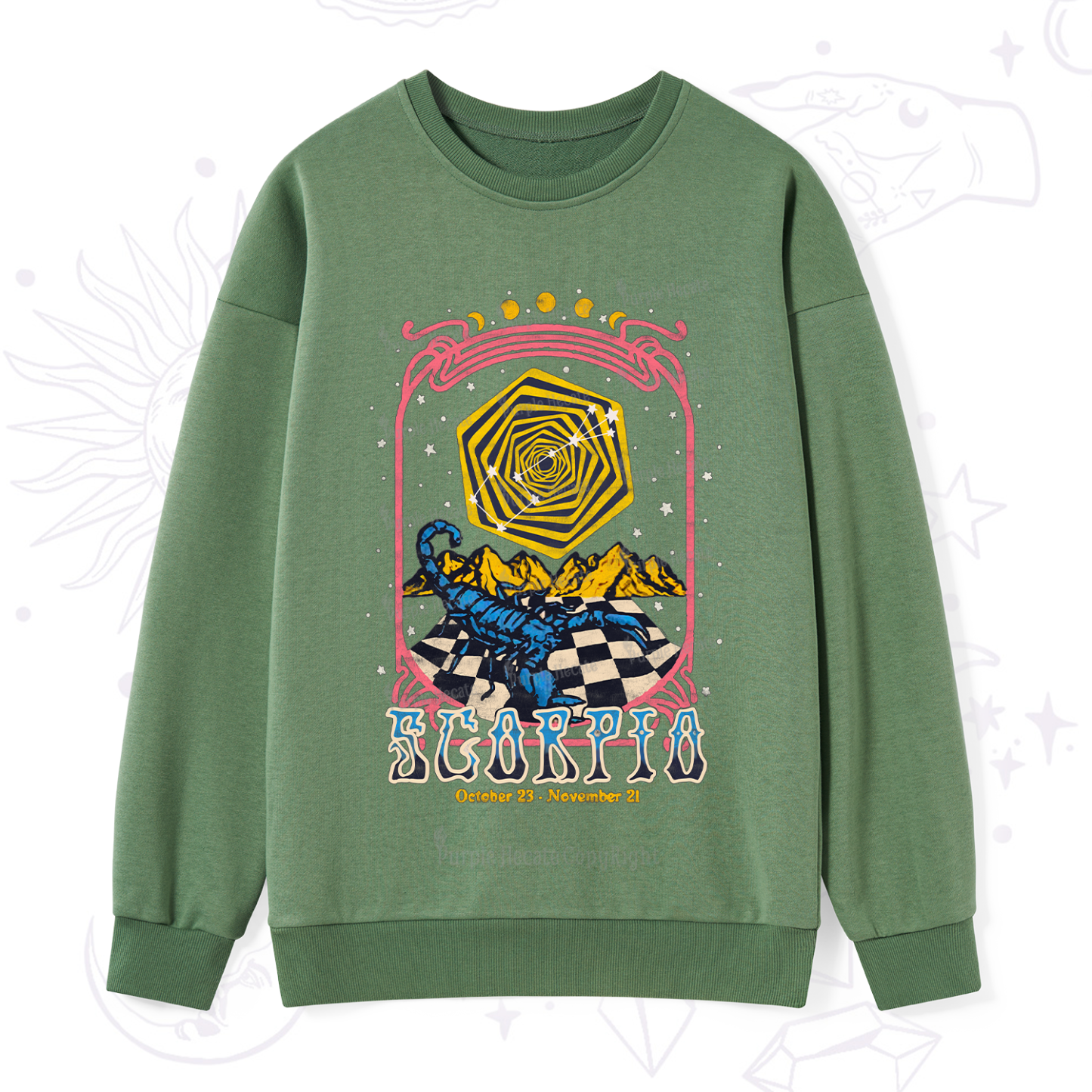 Purplehecate Scorpio Crew Zodiac Sweatshirt