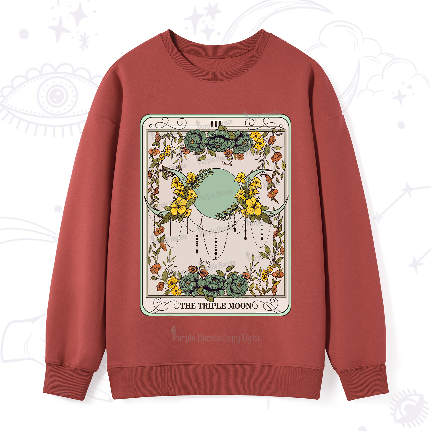 Purplehecate The Triple Moon Tarot Sweatshirt