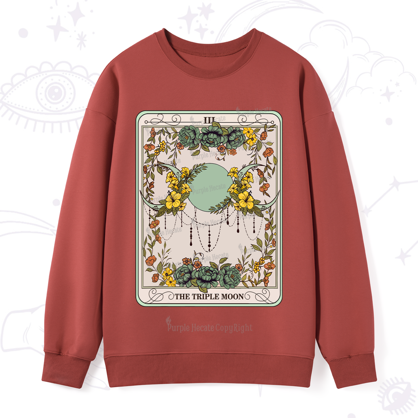 Purplehecate The Triple Moon Tarot Sweatshirt