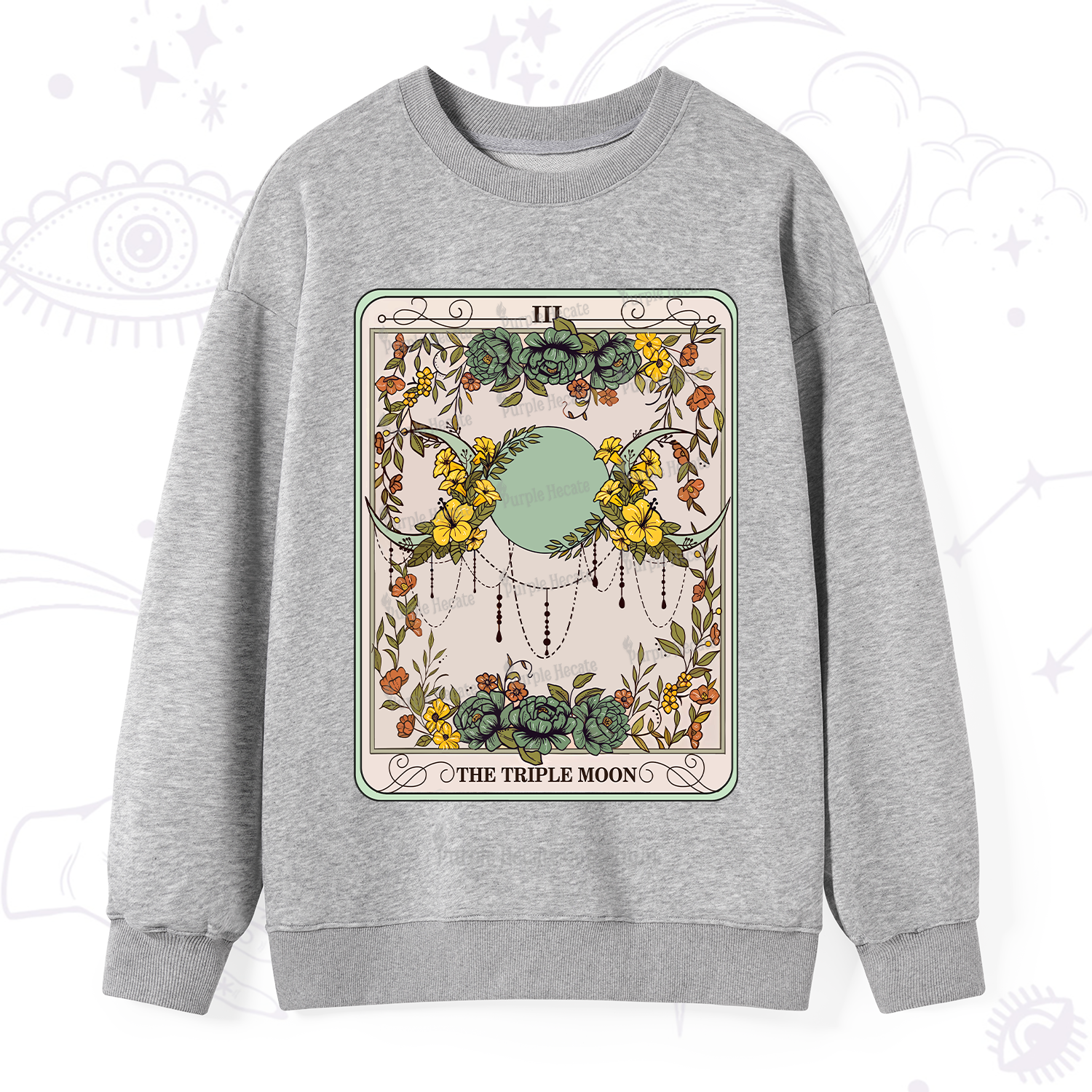 Purplehecate The Triple Moon Tarot Sweatshirt