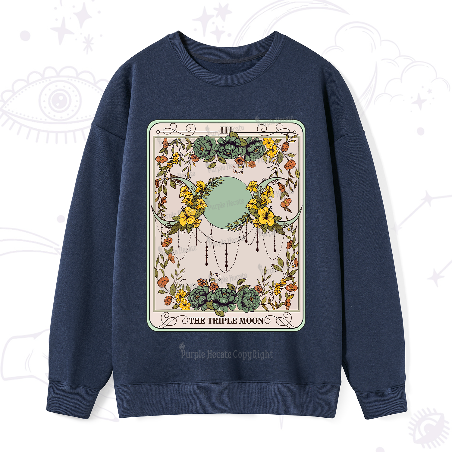 Purplehecate The Triple Moon Tarot Sweatshirt