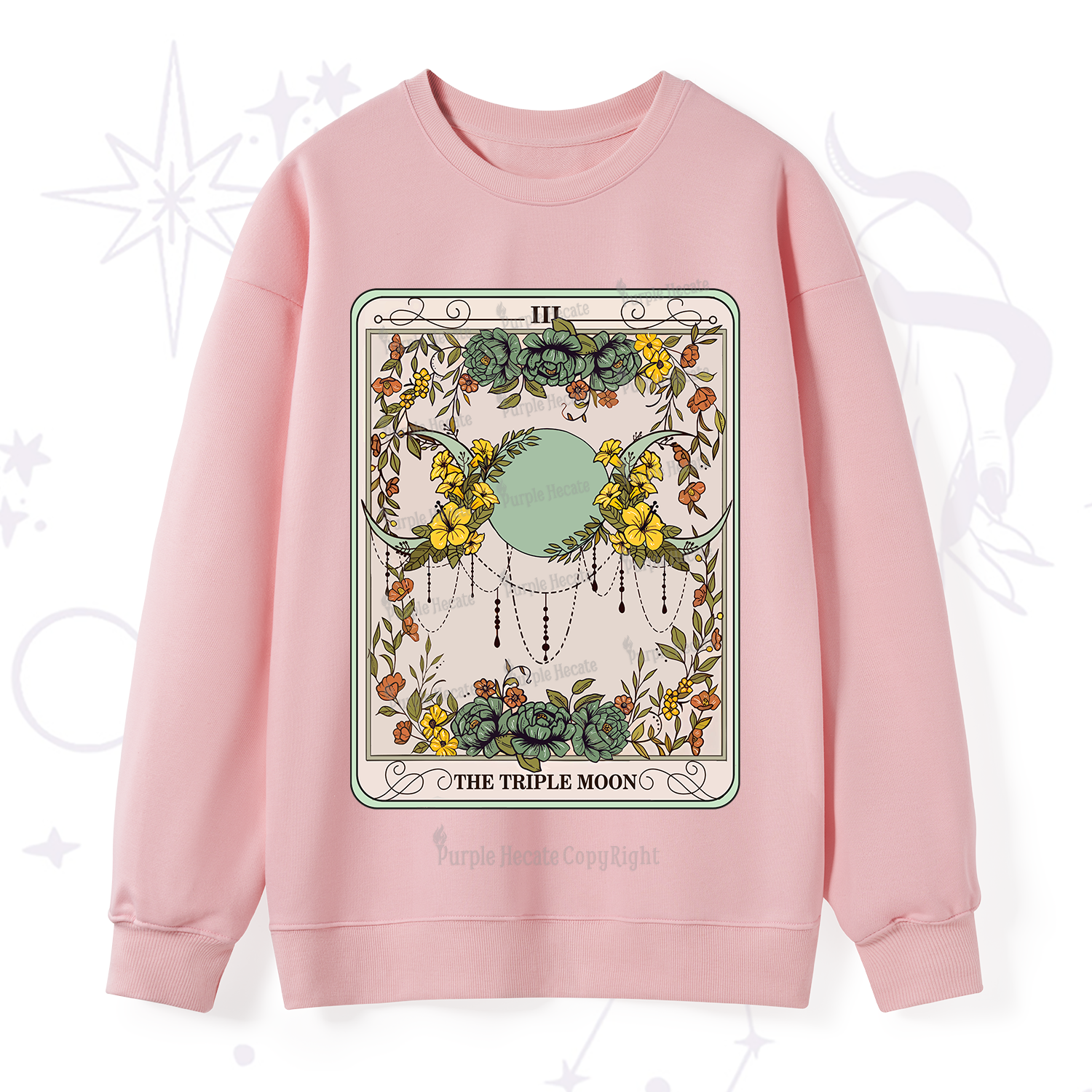 Purplehecate The Triple Moon Tarot Sweatshirt