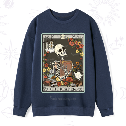 Purplehecate The Reader Tarot Card Sweatshirt