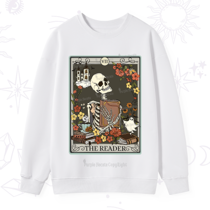 Purplehecate The Reader Tarot Card Sweatshirt