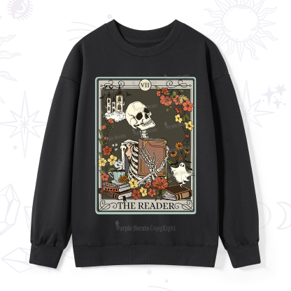 Purplehecate The Reader Tarot Card Sweatshirt