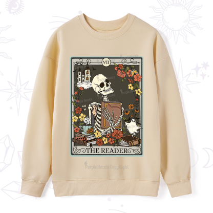 Purplehecate The Reader Tarot Card Sweatshirt