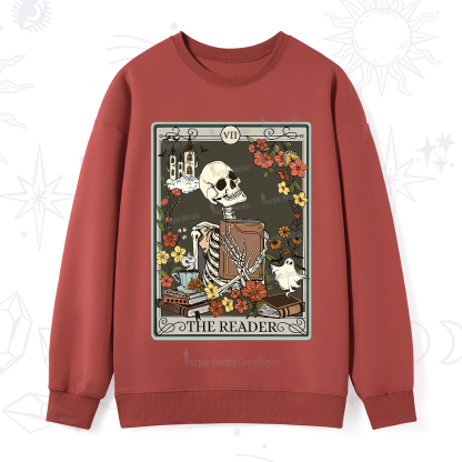 Purplehecate The Reader Tarot Card Sweatshirt