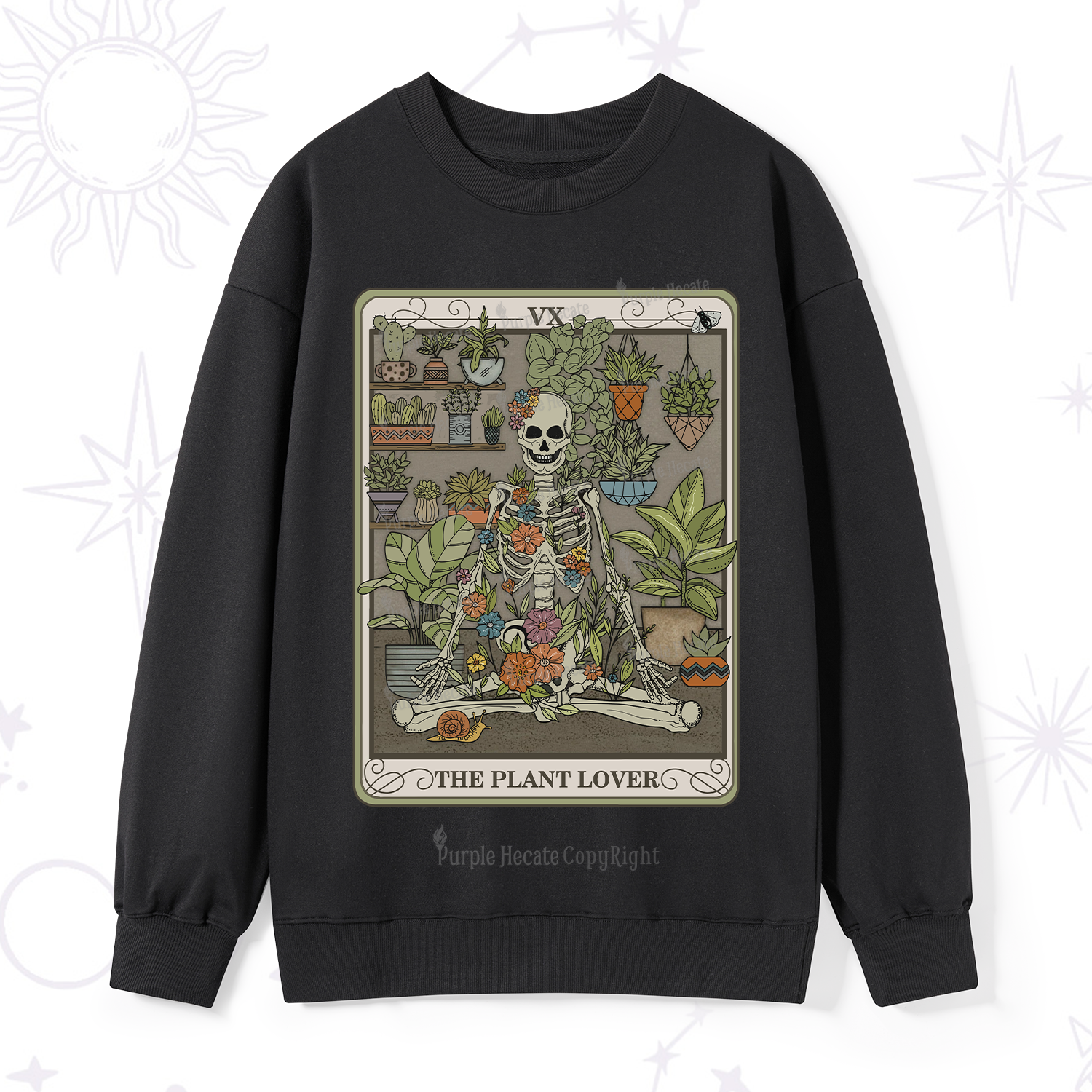 Purplehecate The Plant Lover Tarot Sweatshirt
